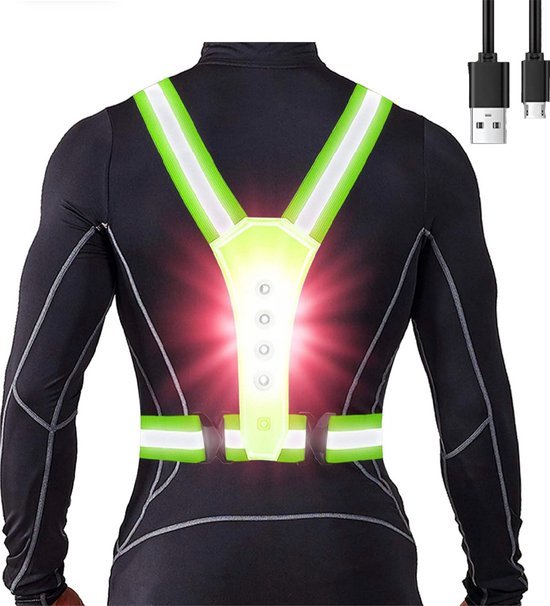 CHALECO REFLECTIVO CON LUZ LED Recargable