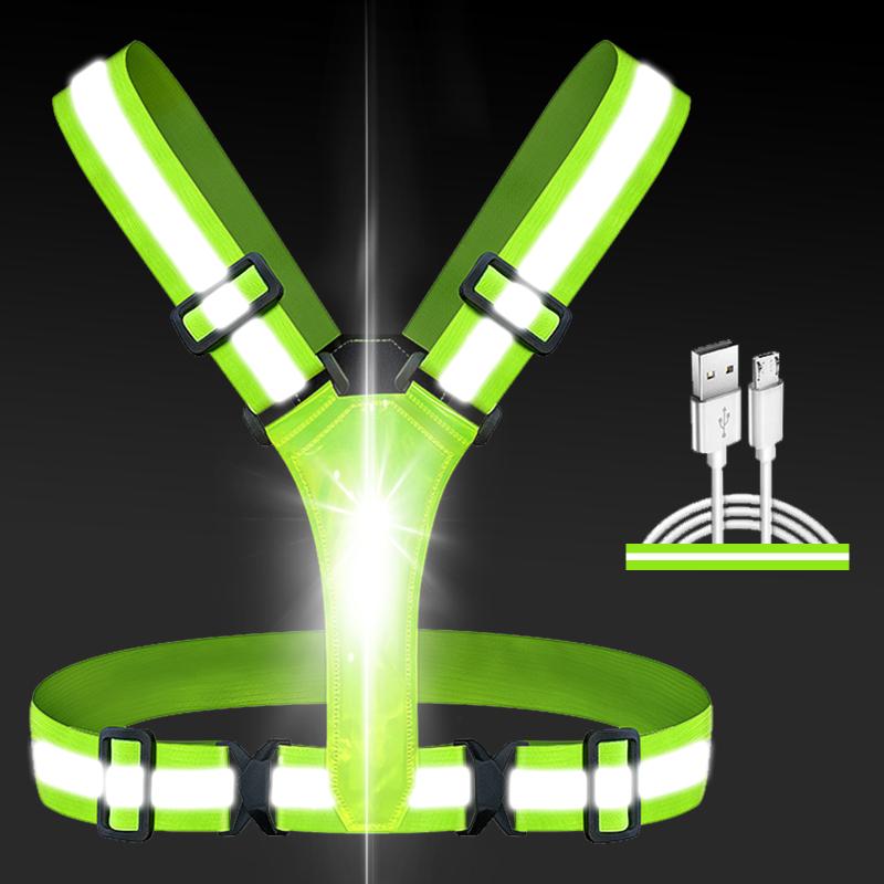 CHALECO REFLECTIVO CON LUZ LED Recargable